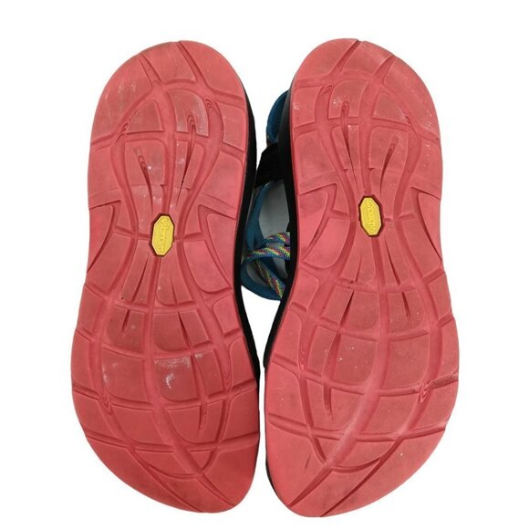 Chaco ZX/2 Rainbow Braided Sandals Size 8 Rainbow Vibram Fiesta Toe Loop Hiking - Picture 11 of 13